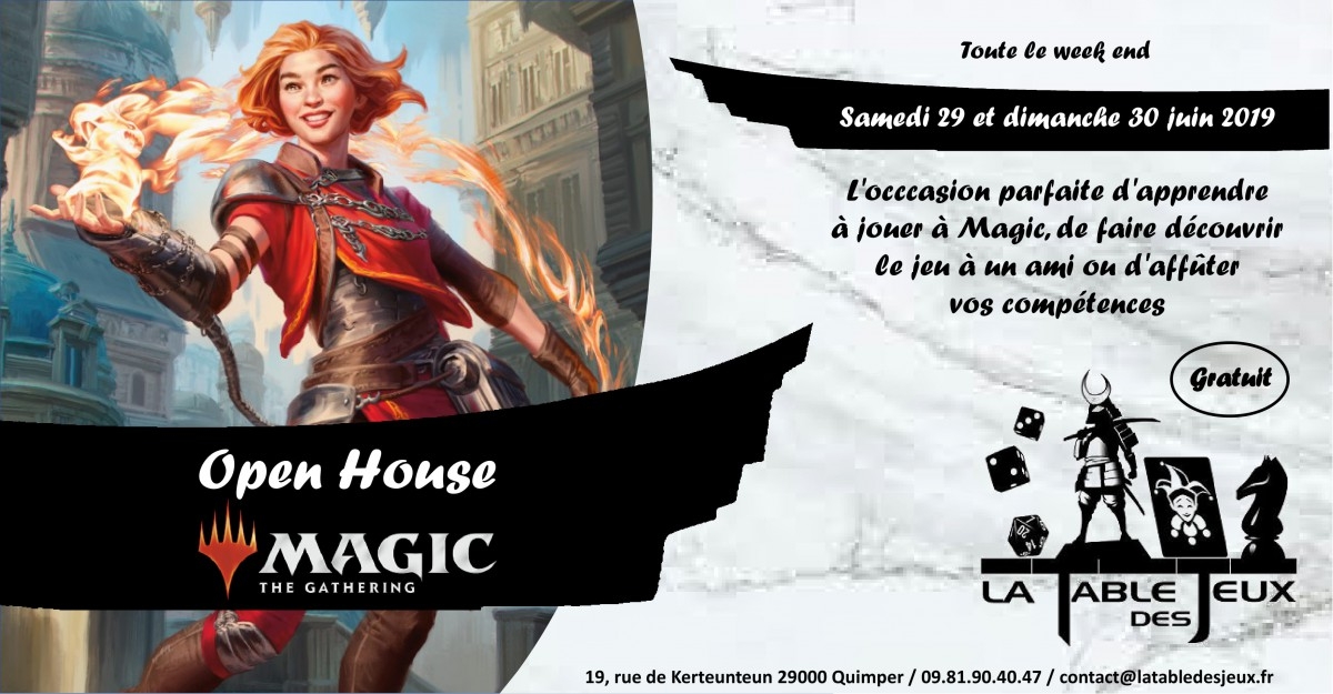 La Table Des Jeux Magasin De Jeux A QUIMPER MAGIC OPEN HOUSE