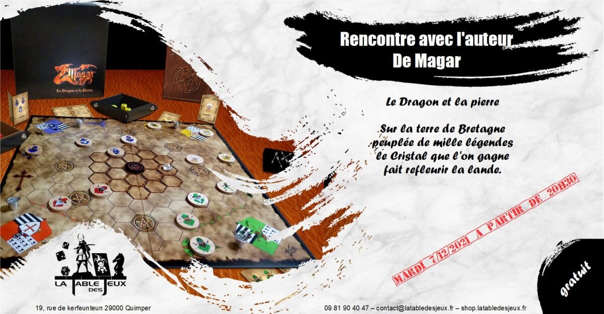 La Table Des Jeux Magasin De Jeux A QUIMPER SOIREE DECOUVERTE ET RENCONTRE MAGAR